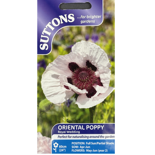 Suttons Seed Poppy Oriental Royal Wedding Pkg.