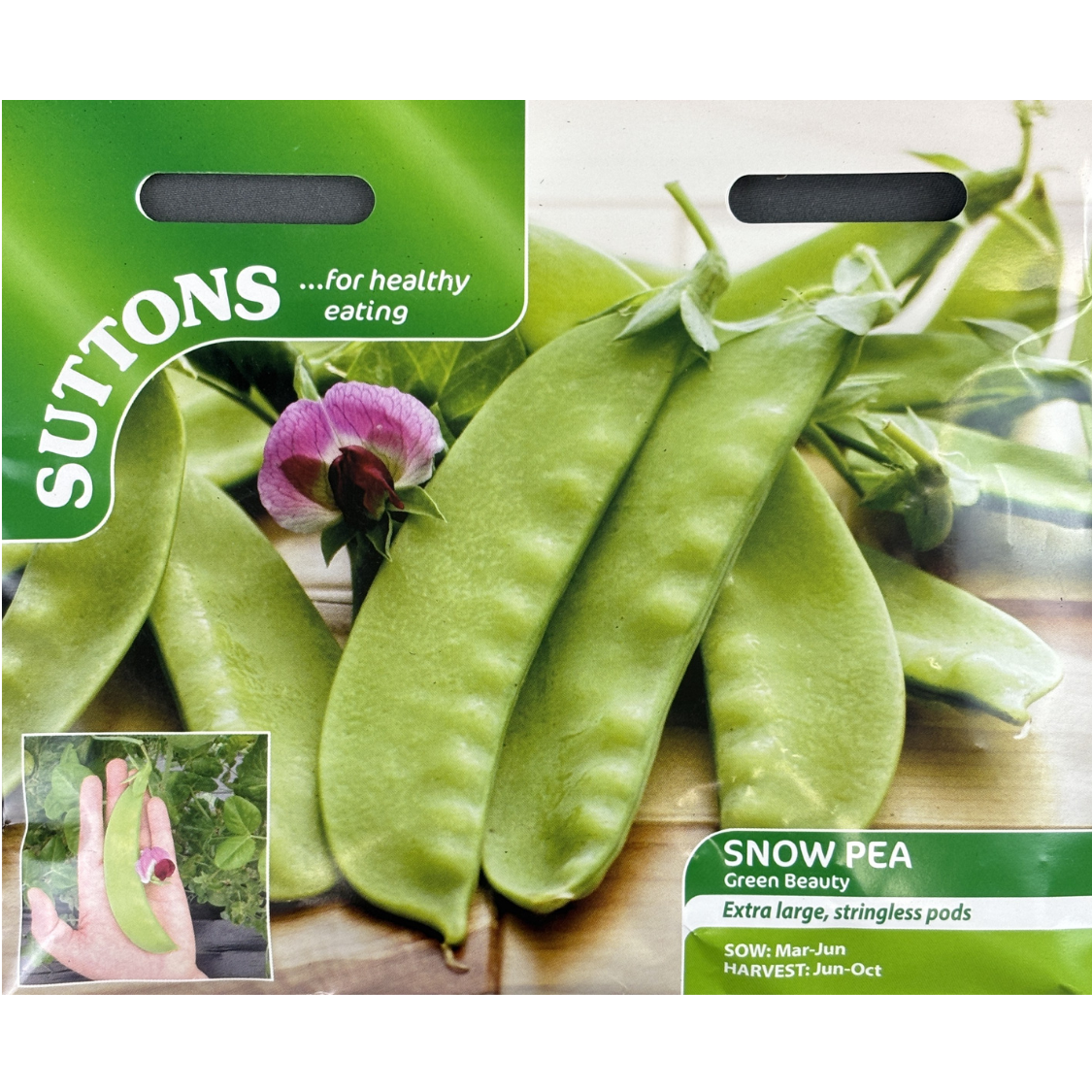 Suttons Seed Pea Snow Green Beauty Pack