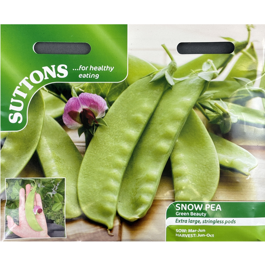 Suttons Seed Pea Snow Green Beauty Pack