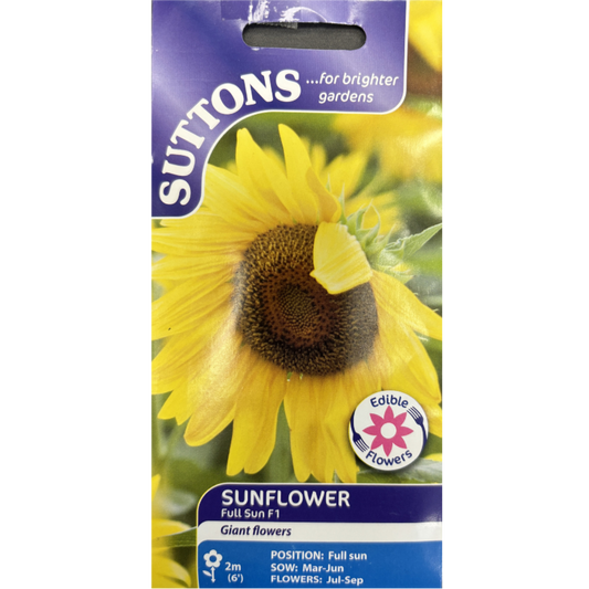 Suttons Seed Sunflower F1 Full Sun Pkg.