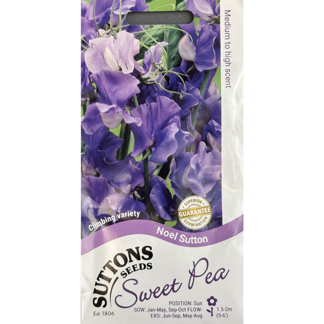 Suttons Seed Sweet Pea Noel Sutton Pkg.