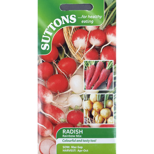 Suttons Seed Radish Rainbow Mix Pkg.