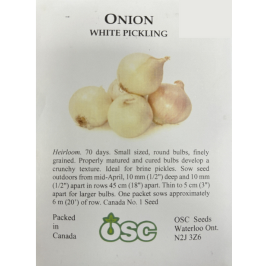 OSC Seeds Onion White Pickling Pkg.