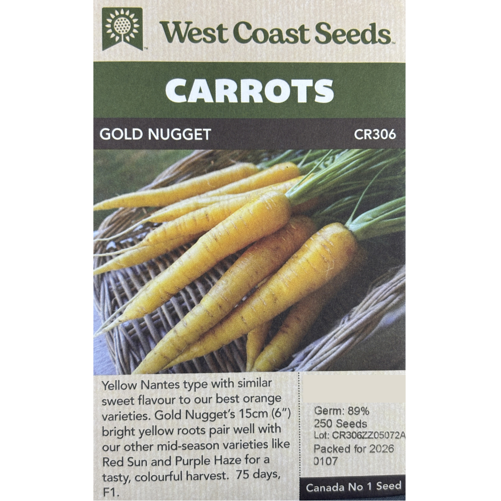 West Coast Carrot Gold Nugget Pkg.