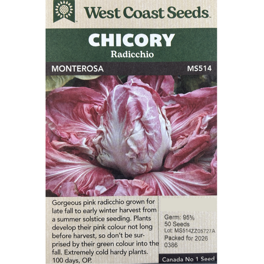 West Coast Chicory Radicchio Monterosa Pkg.