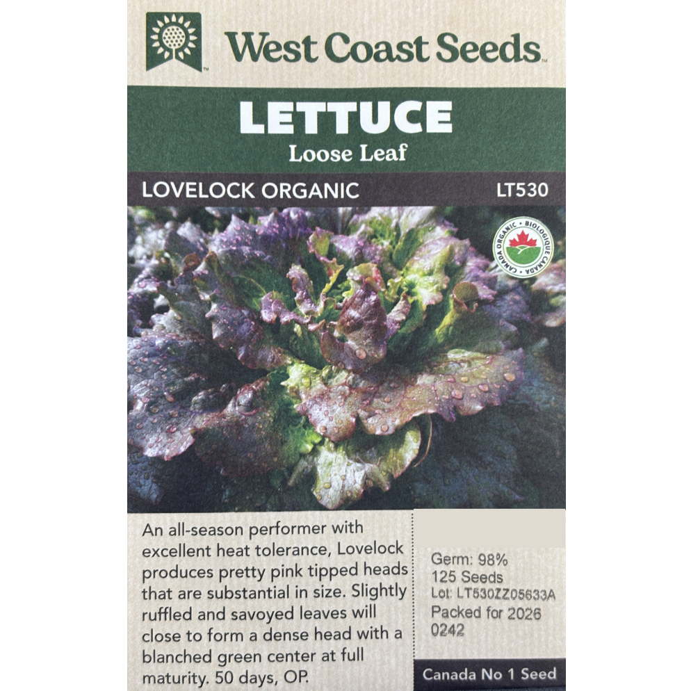 West Coast Lettuce Lovelock Organic Pkg.