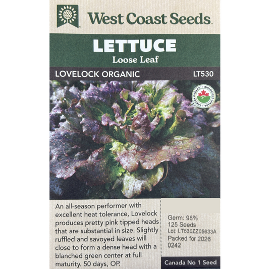 West Coast Lettuce Lovelock Organic Pkg.