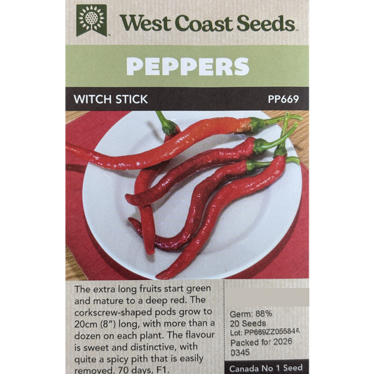 West Coast Peppers Witch Stick Pkg.