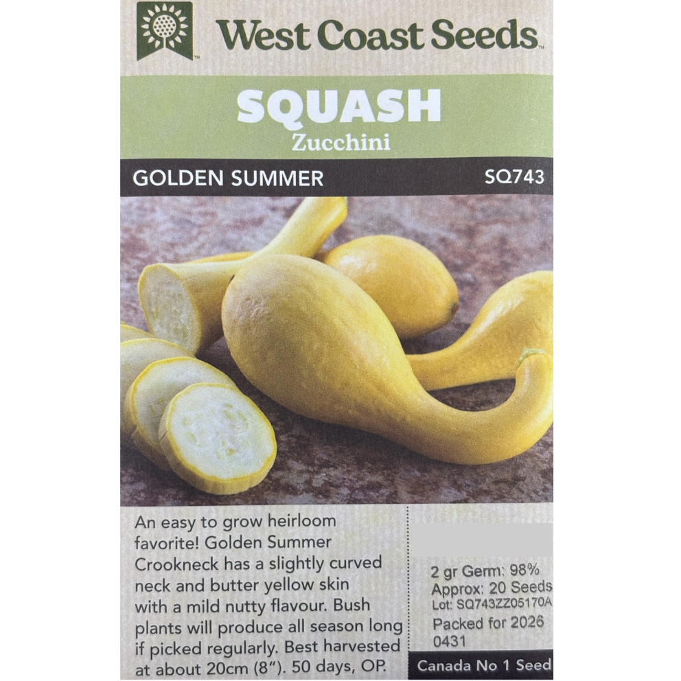 West Coast Squash Zucchini Golden Summer Pkg.