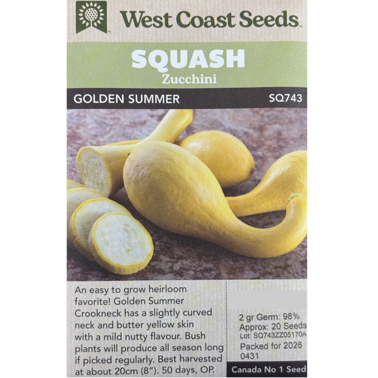 West Coast Squash Zucchini Golden Summer Pkg.