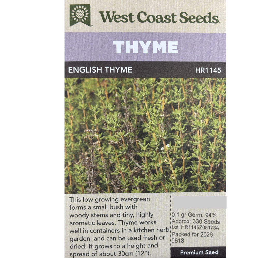 West Coast Thyme English Pkg.