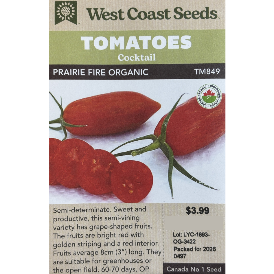 West Coast Tomato Prairie Fire Organic Pkg.