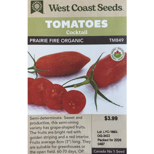 West Coast Tomato Prairie Fire Organic Pkg.