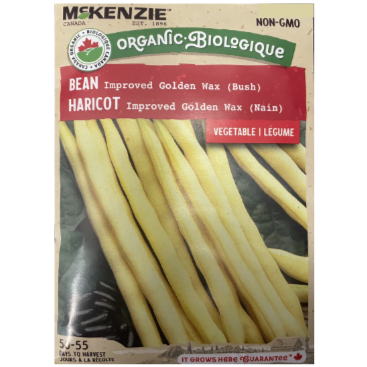 McKenzie Organic Seeds Bean Golden Wax Bush Pkg