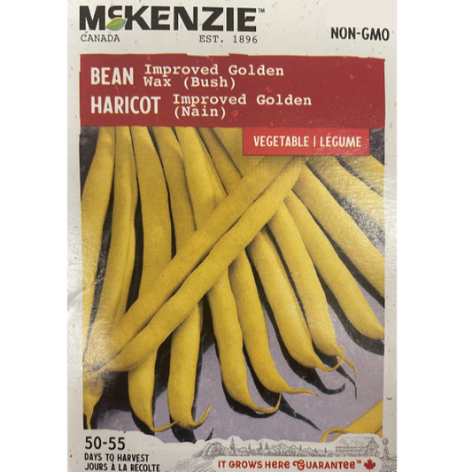 McKenzie Seed Bean Improved Golden Wax Bush Pkg