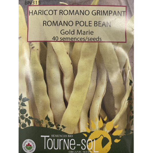 Tourne-Sol Bean Pole Romano Gold Marie Pkg