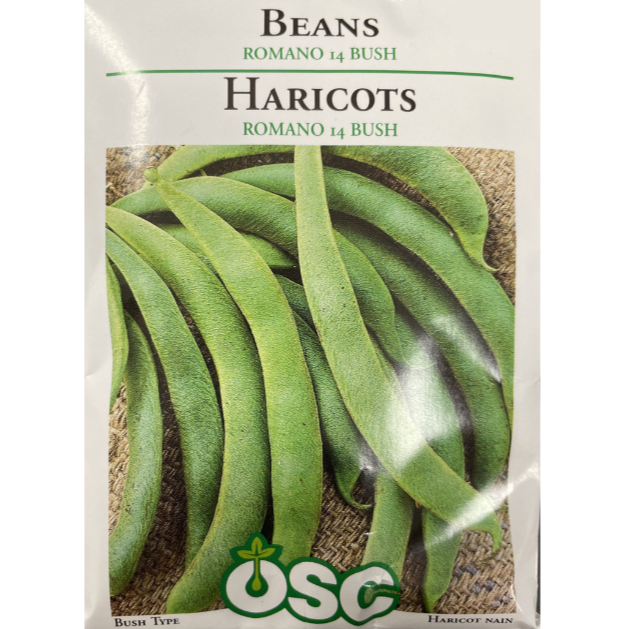 OSC Seeds Beans Romano 14 Bush Pkg