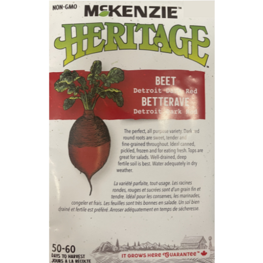McKenzie Heritage Seed Beet Detroit Dark Red Pkg