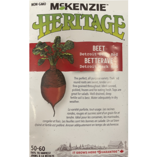 McKenzie Heritage Seed Beet Detroit Dark Red Pkg.