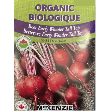 McKenzie Organic Seeds Beet Early Wonder Tall Top Pkg