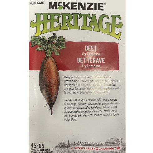 McKenzie Heritage Seed Beet Cylindra Pkg