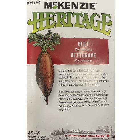 McKenzie Heritage Seed Beet Cylindra Pkg.