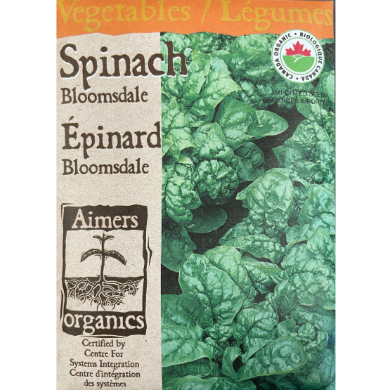 Aimers Organics Spinach Bloomsdale Pkg.