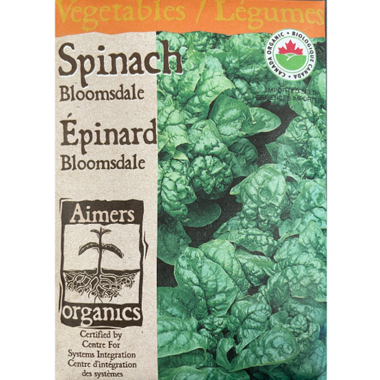 Aimers Organics Spinach Bloomsdale Pkg.