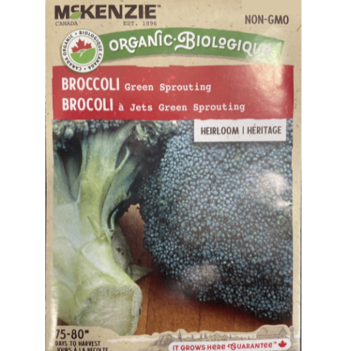 McKenzie Seed Organic Broccoli Green Sprouting Pkg