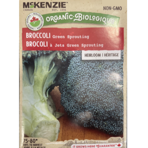 McKenzie Organic Seed Broccoli Green Sprouting Pkg.
