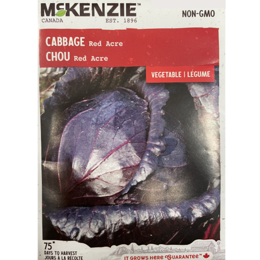 McKenzie Seed Cabbage Red Acre Pkg