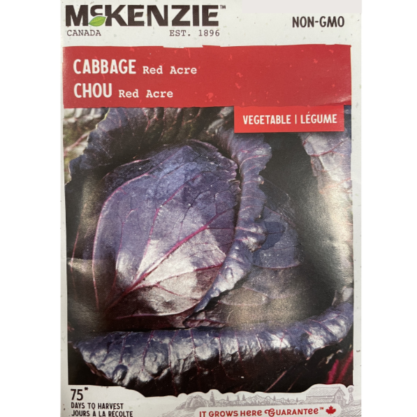 McKenzie Seed Cabbage Red Acre Pkg