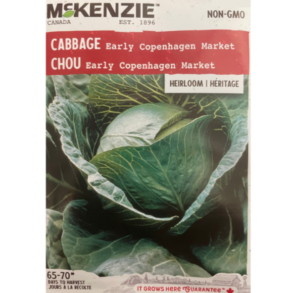 McKenzie Seed Cabbage Early Copenhagen Market Pkg