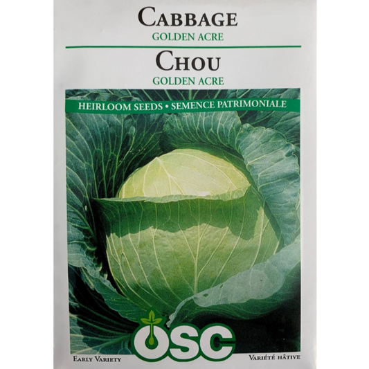 OSC Seeds Cabbage Golden Acre Pkg