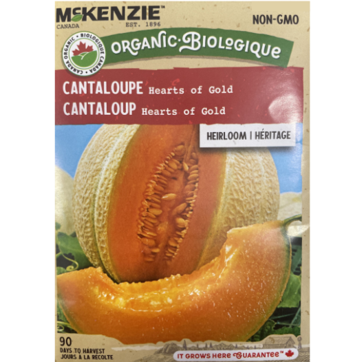 McKenzie Organic Seeds Cantaloupe Hearts of Gold Pkg