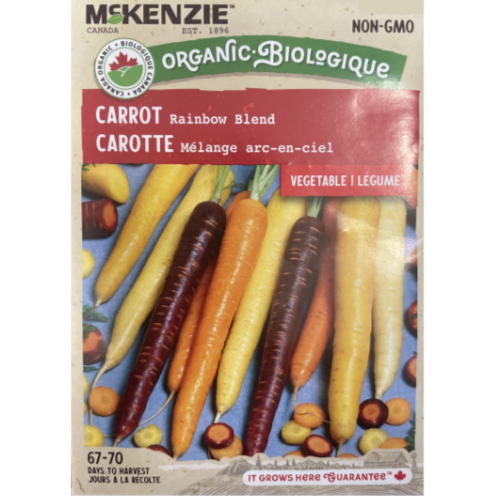 McKenzie Seeds Organic Carrot Rainbow Blend Pkg