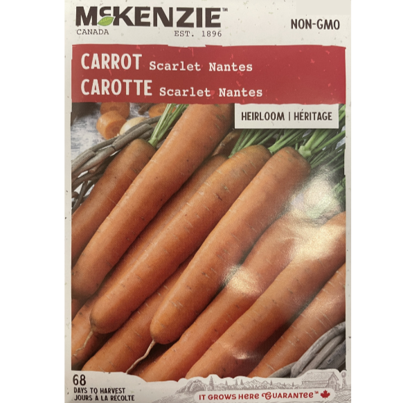 McKenzie Seed Carrot Scarlet Nantes Pkg