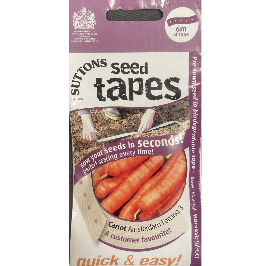 Suttons Seed Tape Carrot Amsterdam Forcing 3