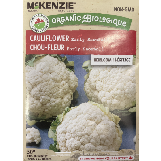 McKenzie Organic Seed Cauliflower Early Snowball Pkg.