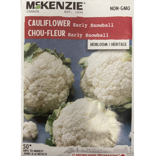 McKenzie Seed Cauliflower Early Snowball Pkg