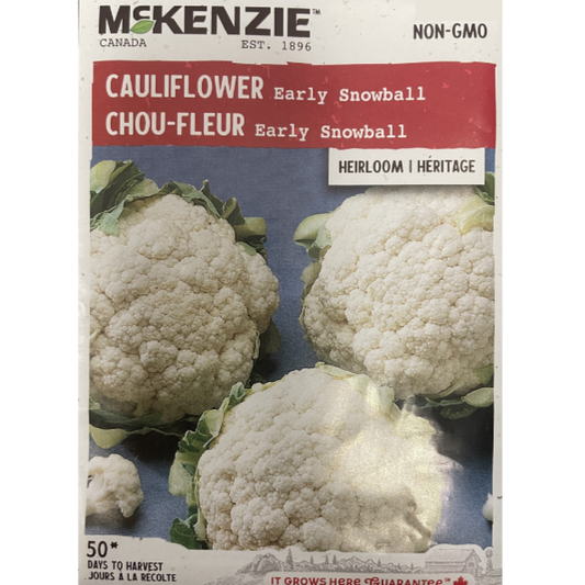 McKenzie Seed Cauliflower Early Snowball Pkg.