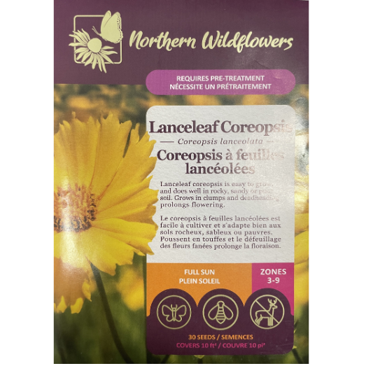 Northern Wildflowers Lanceleaf Coreopsis Pkg