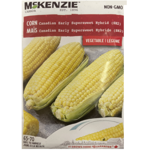 McKenzie Seed Corn Canadian Early Supersweet Hybrid SH2 Pkg