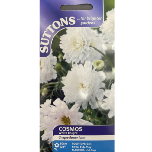 Suttons Seed Cosmos White Knight