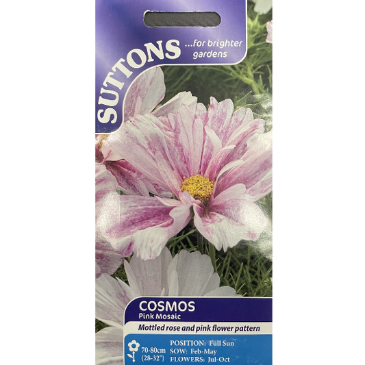 Suttons Seed Cosmos Pink Mosaic