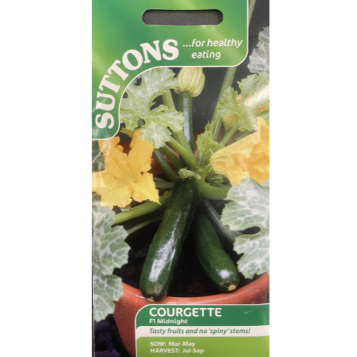 Suttons Seed Courgette F1 Midnight