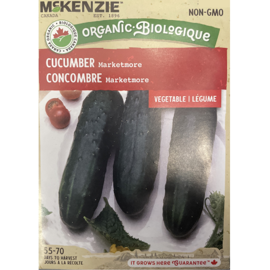 McKenzie Organic Seeds Cucumber Marketmore Pkg