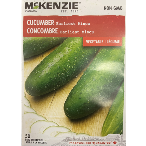McKenzie Seed Cucumber Earliest Mincu Pkg