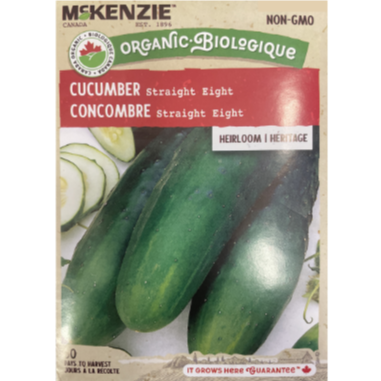 McKenzie Organic Seeds Cucumber Straight Eight Pkg
