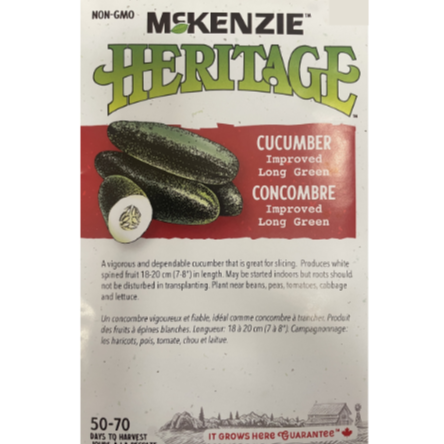 McKenzie Heritage Seed Cucumber Improved Long Green Pkg